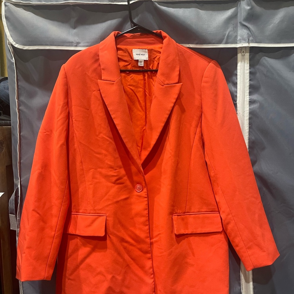 Nine West Bold Orange Blazer